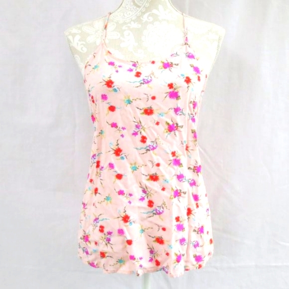 Xhilaration Other - New Xhilaration Cami Top Lounge PJ Pink Purple Flirty Floral Print Sexy Size S